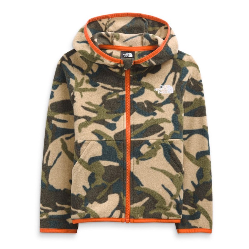 North Face Kid’s “Glacier” Camo Fleece Full Zip Jacket with Hood (Toddler 2T)